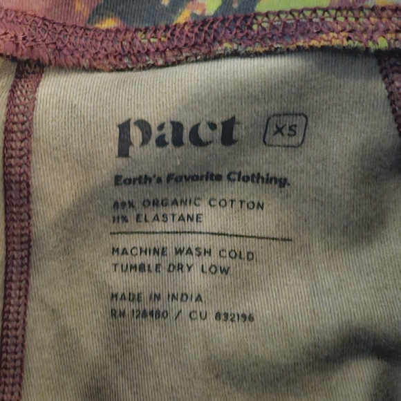 PACT organic cotton blend floral pocket detail leggings - Picture 6 of 7